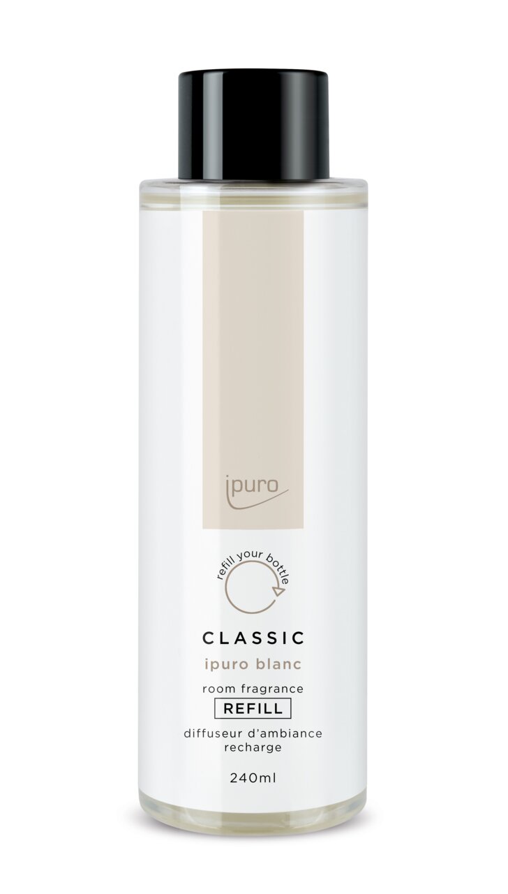 Ipuro Classic blanc Refill 240ml Raumduftflasche, Vorderansicht