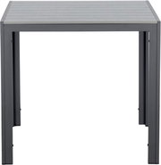 Moderner Gartentisch 80x80 cm in Grau, Frontalansicht