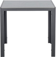 Moderner Gartentisch 80x80 cm in Grau, Frontalansicht