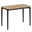 Amatio Beistelltisch CINETY Moderner Beistelltisch mit Holzplatte und schwarzen Metallbeinen, seitliche Perspektive