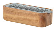 Tisch-Feinreibe CutnServe aus Holz mit Metallreibe, seitliche Perspektive