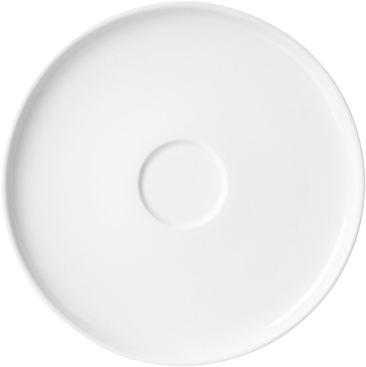 Weiße Untertasse Skagen 16cm, Draufsicht