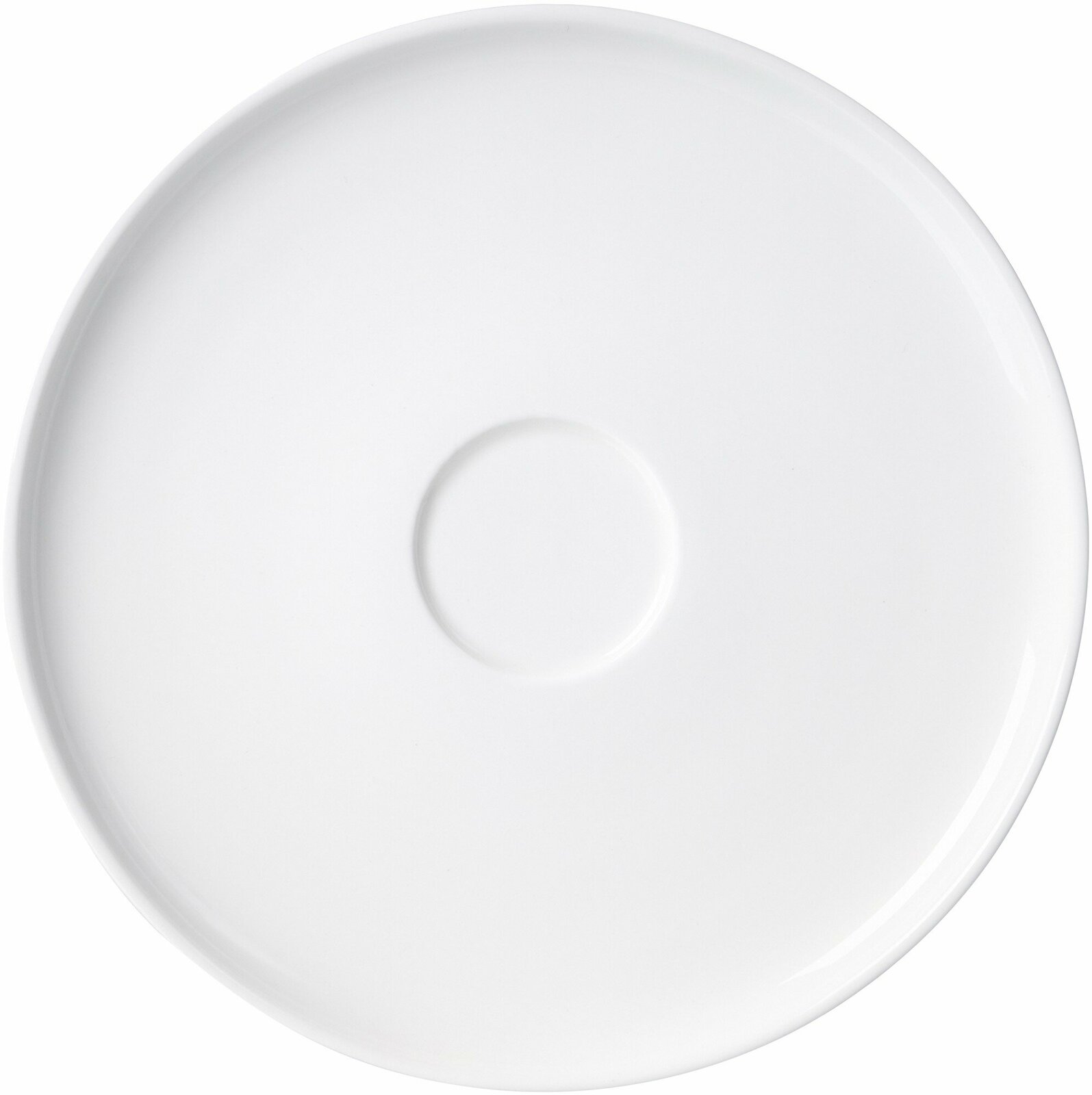 Weiße Untertasse Skagen 16cm, Draufsicht