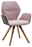 Valnatura Armlehnenstuhl PIANO Moderner Armlehnenstuhl Valnatura PIANO in Rosa mit Holzbeinen, seitliche Perspektive