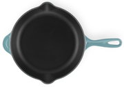Pfanne 26cm Ocean, Draufsicht, schwarze Innenfläche mit blauem Griff