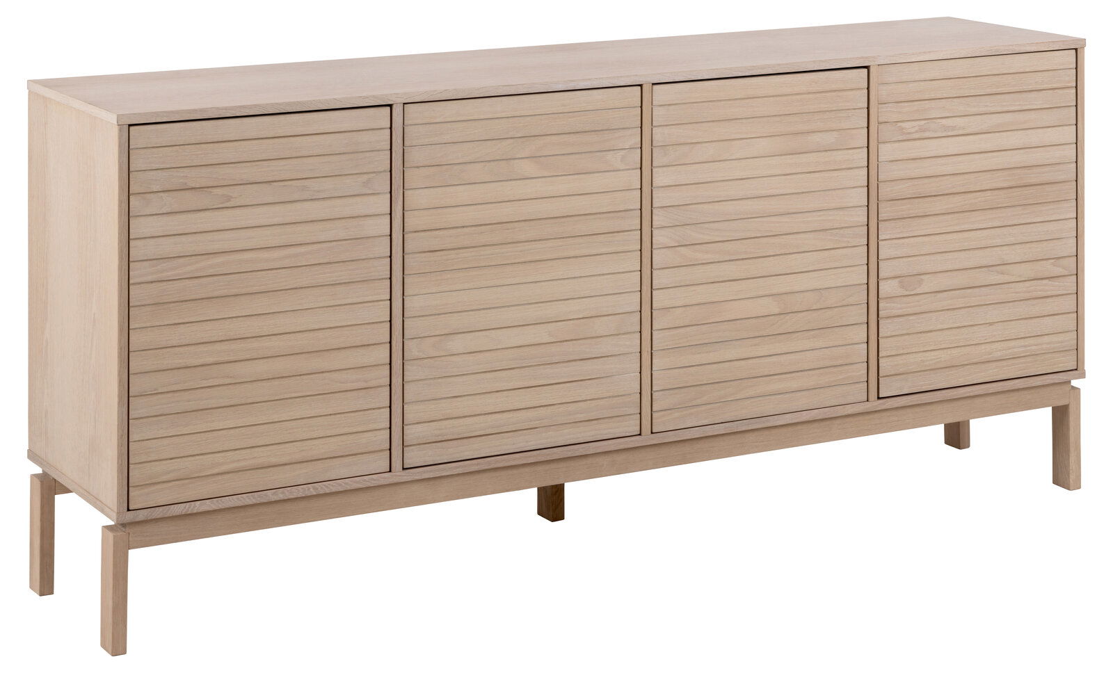 Holz-Sideboard mit vier Türen, frontale Perspektive