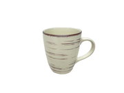 Keramiktasse mit Holzmaserung-Design, seitliche Perspektive