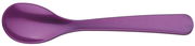 Lila Eierlöffel aus Kunststoff, Ansicht von oben