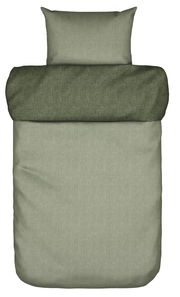 Grüne Bettwäsche 155x220cm mit Kissenbezug, Draufsicht