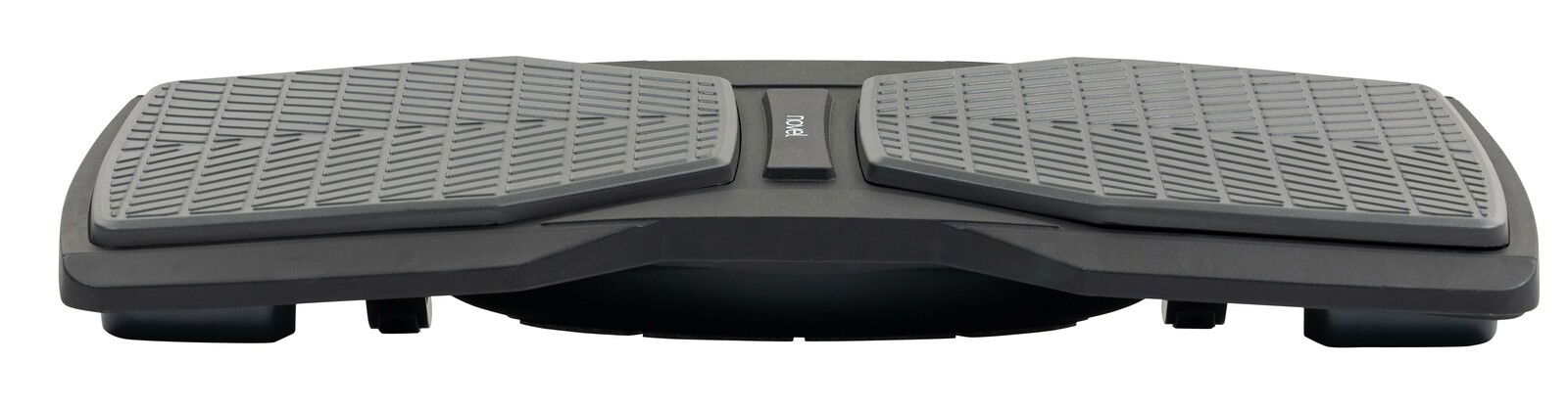 Fußstütze Novel TERENCE in einer frontalen Perspektive, mit zwei rutschfesten, grauen Trittflächen.