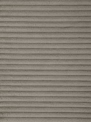 Nahaufnahme eines grauen, gerippten Stoffes, der für einen Schwingstuhl verwendet wird, aus der Vogelperspektive.