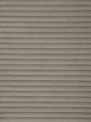 Nahaufnahme eines grauen, gerippten Stoffes, der für einen Schwingstuhl verwendet wird, aus der Vogelperspektive.