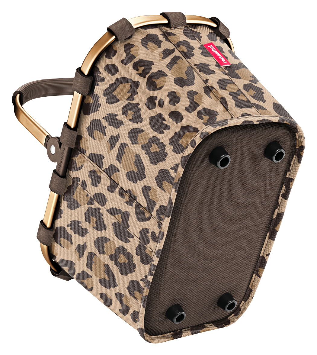 Leopardenmuster Tragetasche XS, seitliche Perspektive