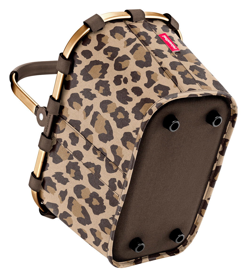 Leopardenmuster Tragetasche XS, seitliche Perspektive