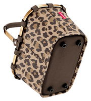 Leopardenmuster Tragetasche XS, seitliche Perspektive