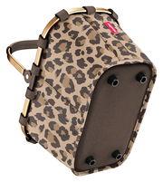 Leopardenmuster Tragetasche XS, seitliche Perspektive