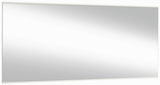 Rechteckiger Wandspiegel mit schmalem Rahmen, seitliche Perspektive