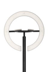 Moderner LED-Deckenfluter in schwarzem Design, Vorderansicht