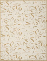 Wohndecke mit beigem Blattmuster, Draufsicht