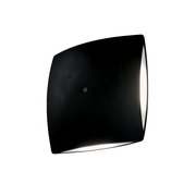 Schwarze AKKU-Wandleuchte mit modernem Design, seitliche Perspektive