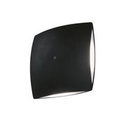 Schwarze AKKU-Wandleuchte mit modernem Design, seitliche Perspektive