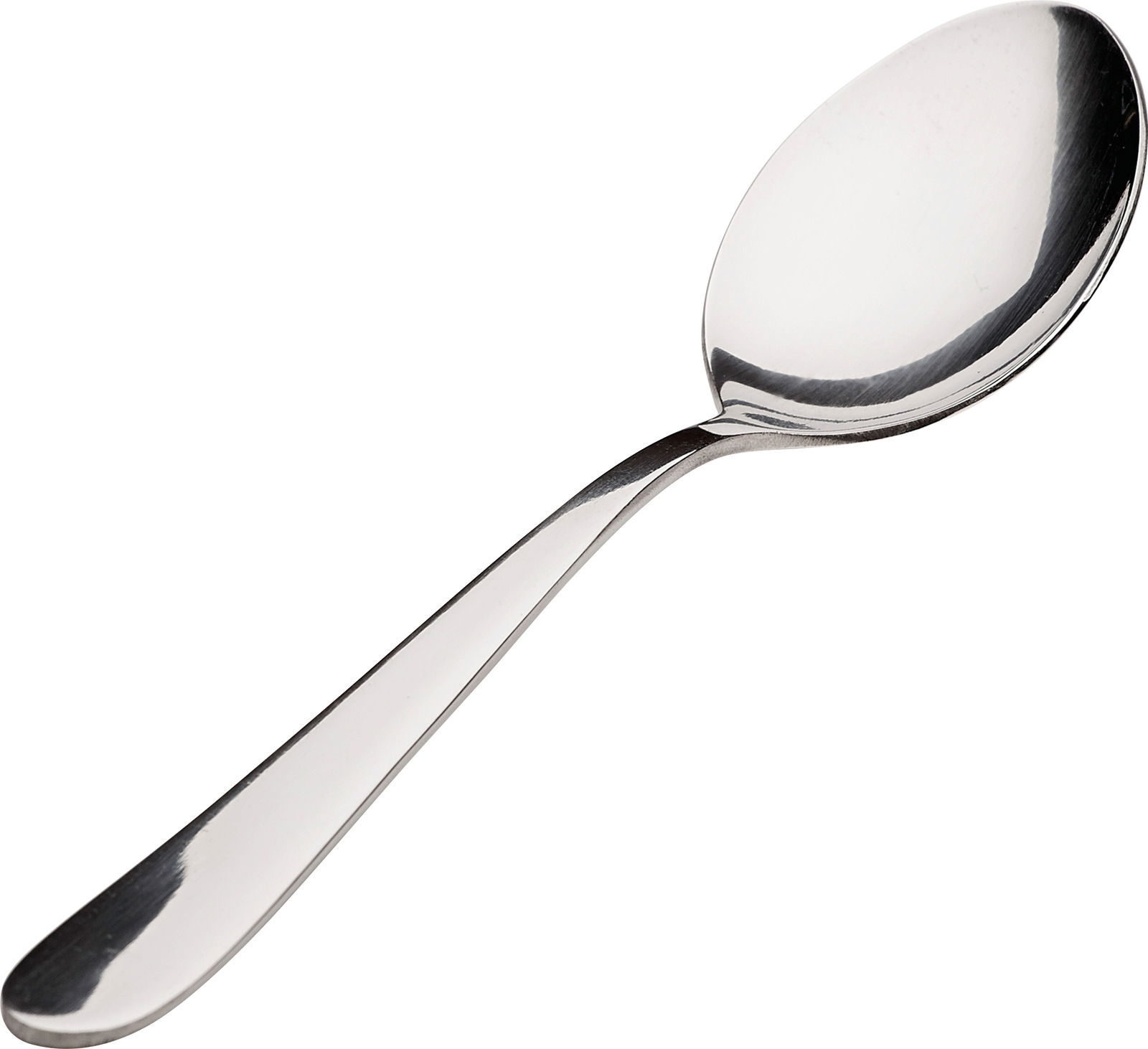 Kaffeelöffel aus Edelstahl, seitliche Perspektive