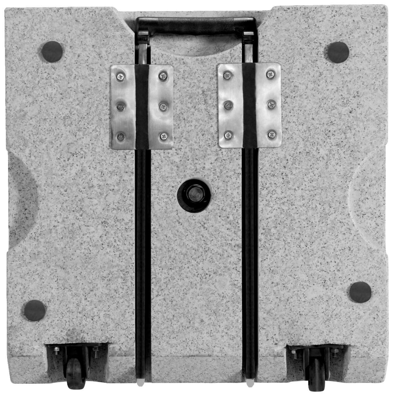 Doppler Granitsockel Trolley ZUBEHÖR Granit-Trolley-Sockel mit Rollen, Draufsicht