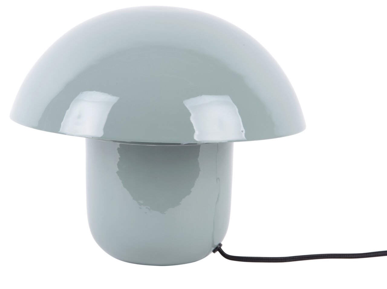 Leitmotiv Tischleuchte Fat MUSHROOM Graue Tischleuchte in Pilzform, seitliche Perspektive
