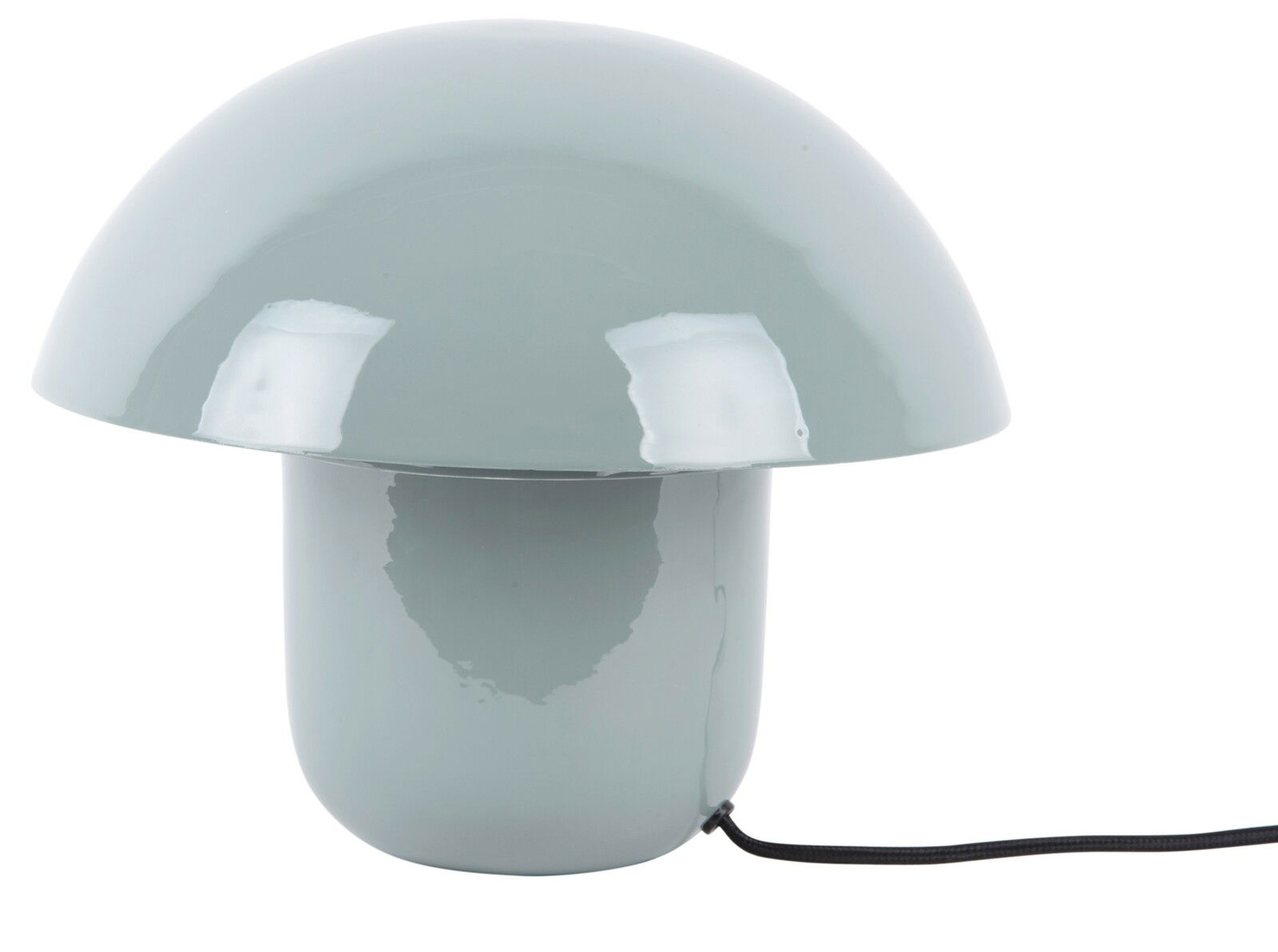 Leitmotiv Tischleuchte Fat MUSHROOM Graue Tischleuchte in Pilzform, seitliche Perspektive