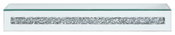 Modernes Wandboard mit Glasoberfläche und dekorativem Glitzerelement, Frontalansicht