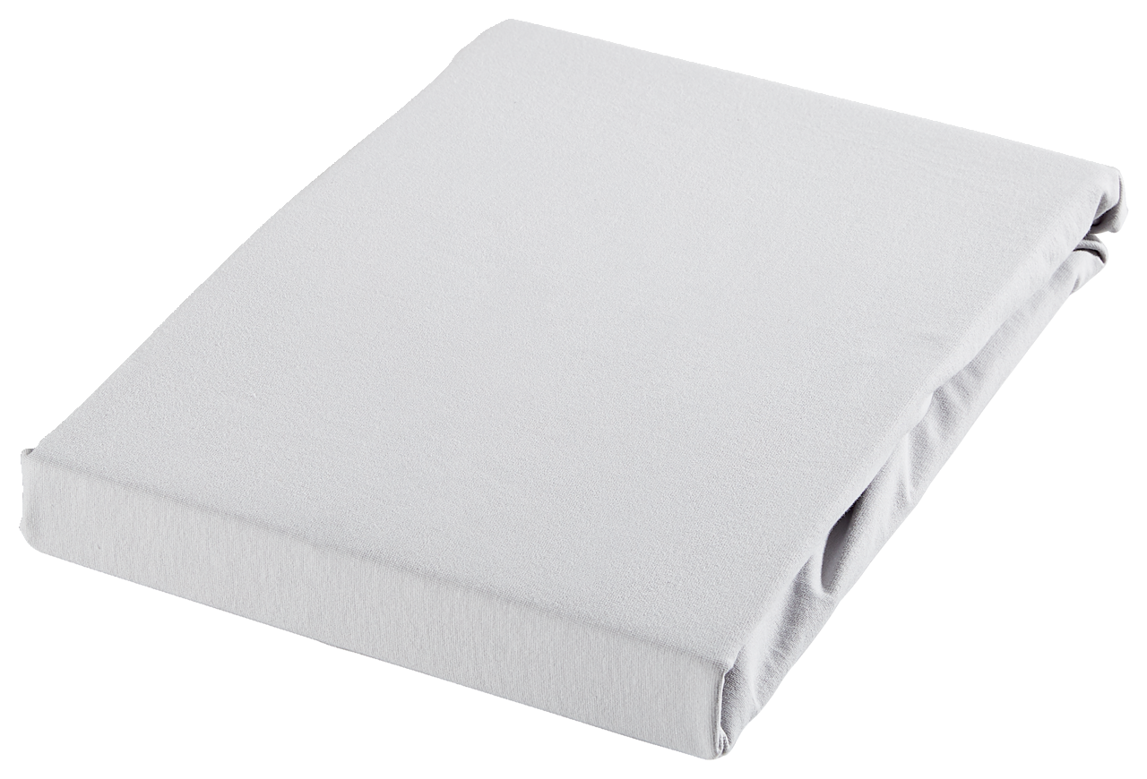 Novel Topper-Spannbetttuch Florenz Weißes Topper-Spannbetttuch in gefalteter Ansicht von schräg oben