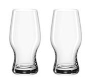 Zwei klare Bierbecher Taverna 330ml, frontal nebeneinander stehend