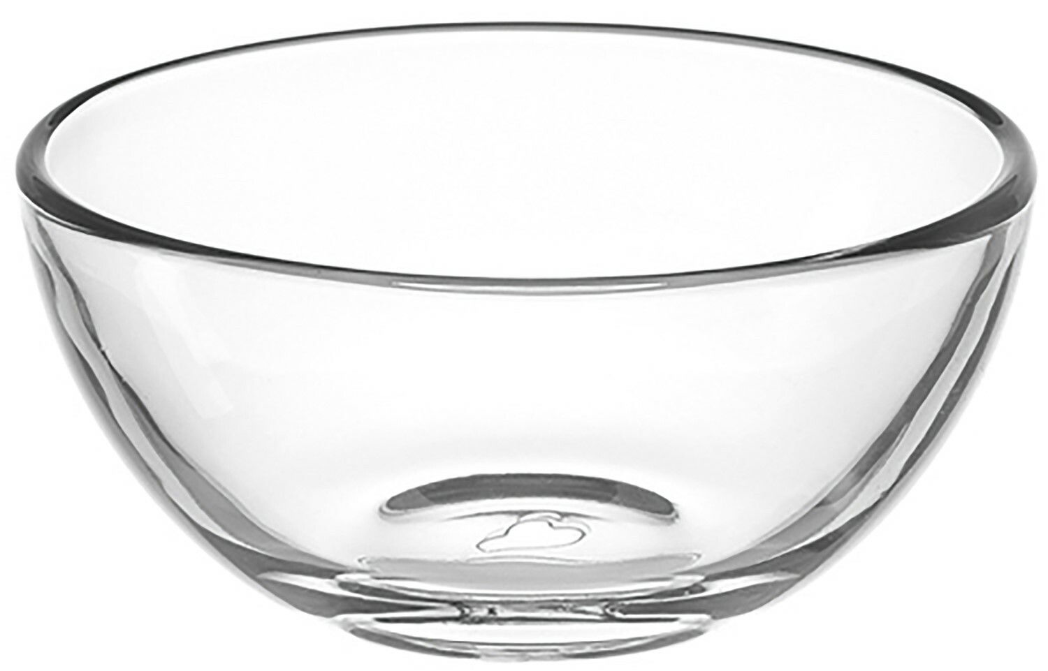 Klare Glasschale Cucina 10cm, seitliche Perspektive