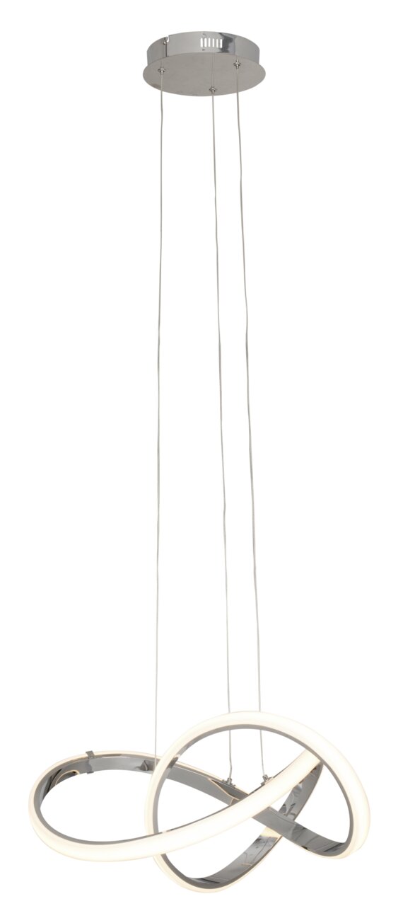 Ambiente LED-Hängeleuchte Moderne LED-Hängeleuchte mit geschwungenem Design, seitliche Perspektive