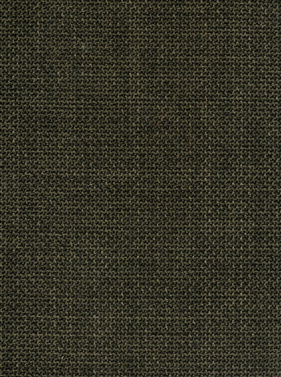 Nahaufnahme eines dunkelgrauen Stoffmusters mit grober Textur, von oben betrachtet.