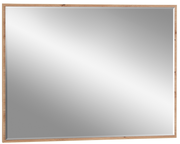 Rechteckiger Spiegel mit schmalem Holzrahmen, frontale Ansicht