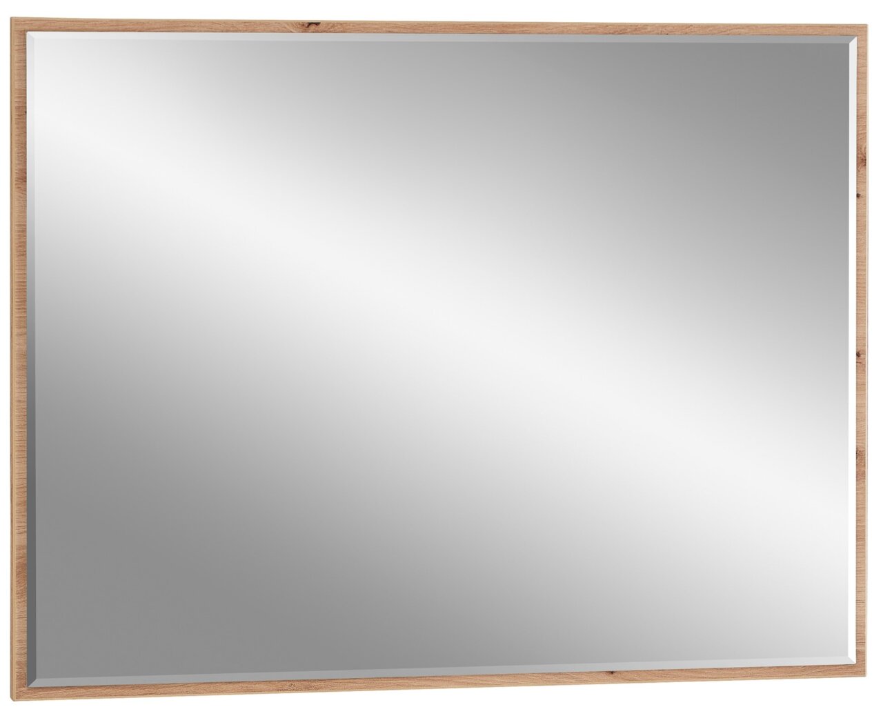 Voleo Spiegel schmal DIANA Rechteckiger Spiegel mit schmalem Holzrahmen, frontale Ansicht
