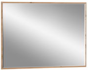 Rechteckiger Spiegel mit schmalem Holzrahmen, frontale Ansicht