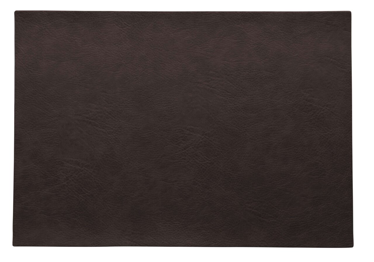 Rechthoekig placemat in de kleur zwartbruin, gezien van bovenaf