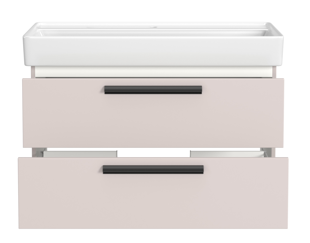 Waschtisch-Set mit zwei Schubladen, Frontansicht