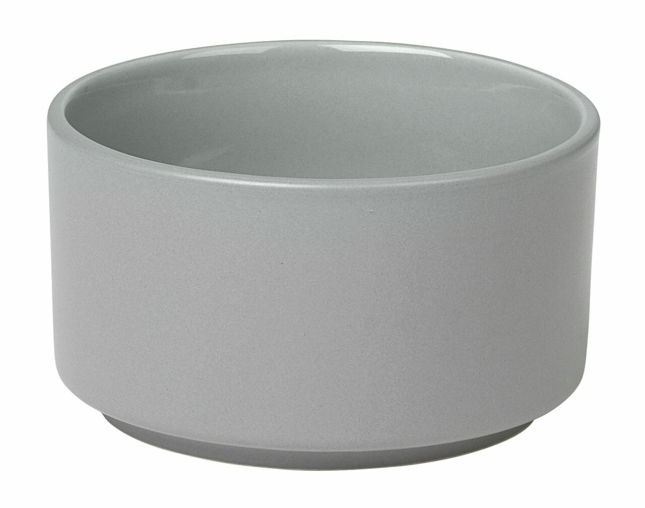 blomus Snackschale 130ml PILAR Graue Snackschale PILAR in zylindrischer Form, seitliche Perspektive