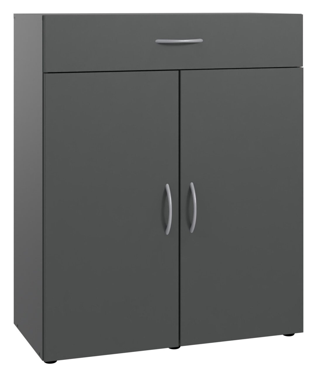 XORA Wäschekommode MULTIRAUMKONZEPT Graue Wäschekommode mit einer Schublade und zwei Türen, Frontansicht