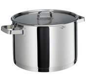 Edelstahl-Suppentopf SAN REMO, 26 cm, mit Deckel, seitliche Perspektive