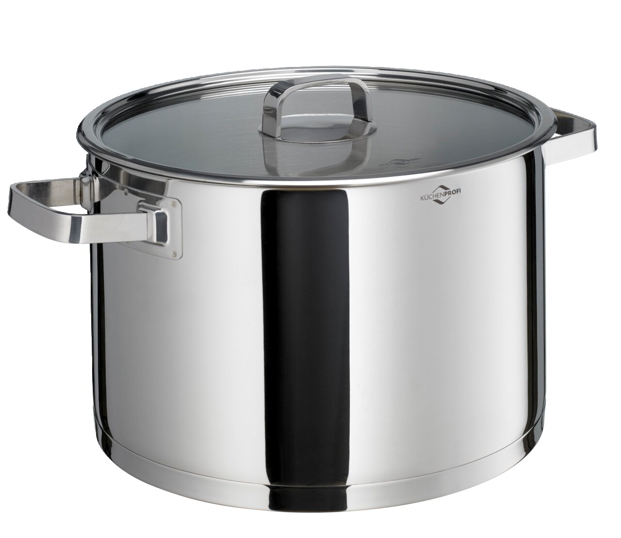 Edelstahl-Suppentopf SAN REMO, 26 cm, mit Deckel, seitliche Perspektive