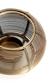 Teelichthalter aus Metall in antikem Design, Draufsicht