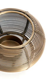 Teelichthalter aus Metall in antikem Design, Draufsicht