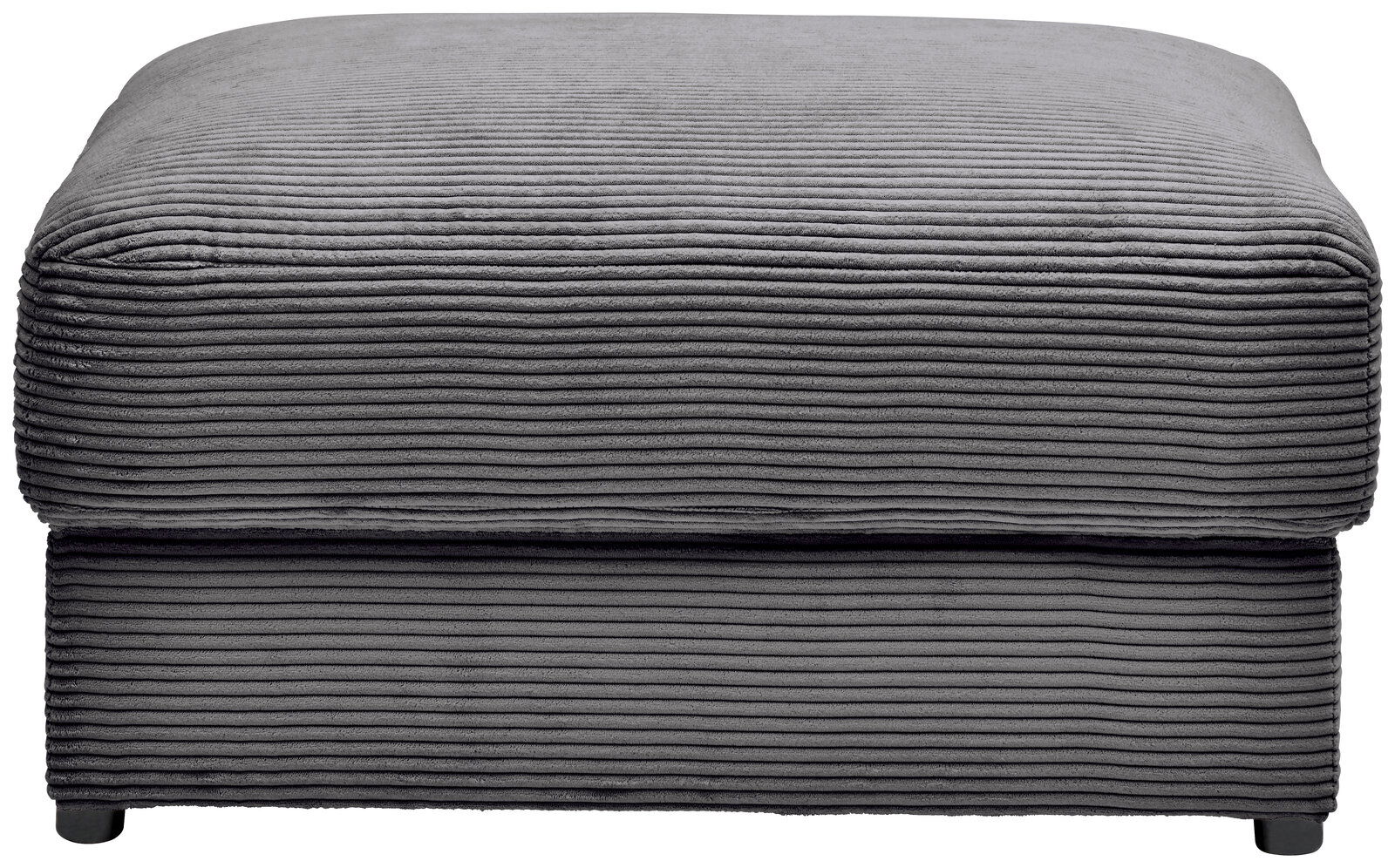 Z2 Hocker NAPOLI Grauer Hocker mit gerippter Textur, Vorderansicht