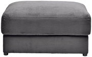 Grauer Hocker mit gerippter Textur, Vorderansicht
