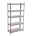Kynast Exclusive Schwerlastregal 375 kg Schwerlastregal mit fünf Ebenen aus Metall und Holz, seitliche Perspektive