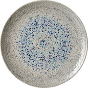 Speiseteller 26cm mit Mosaikmuster in Blau- und Grautönen, Draufsicht